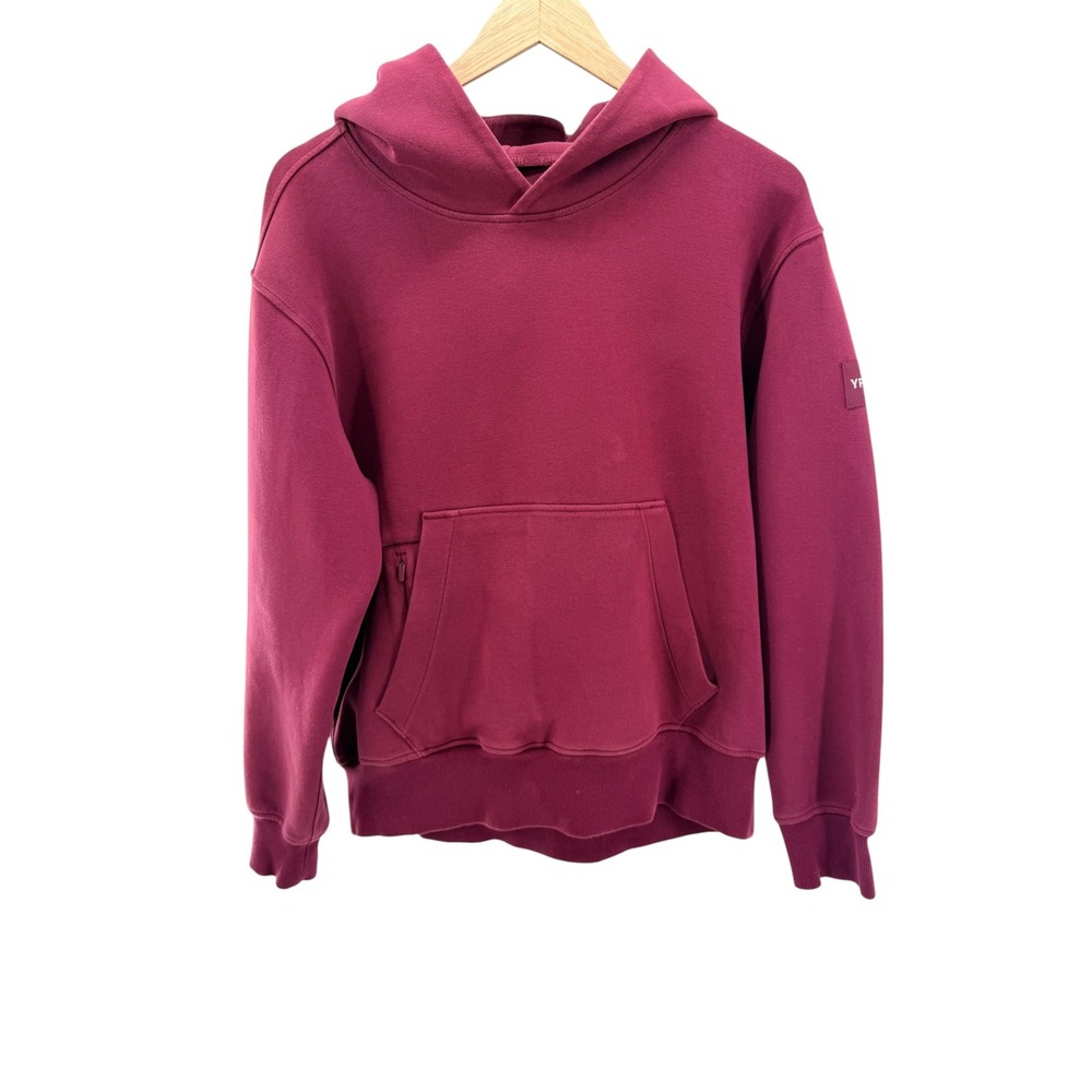 YPB Abercrombie & Fitch‎ Women XS neoKNIT Max Hoodie Burgundy Scuba Sweatshirt